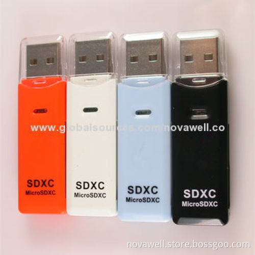 USB2.0 SD card reader supports SDHC/micro SDHC without need adapter, OEM order welcome
